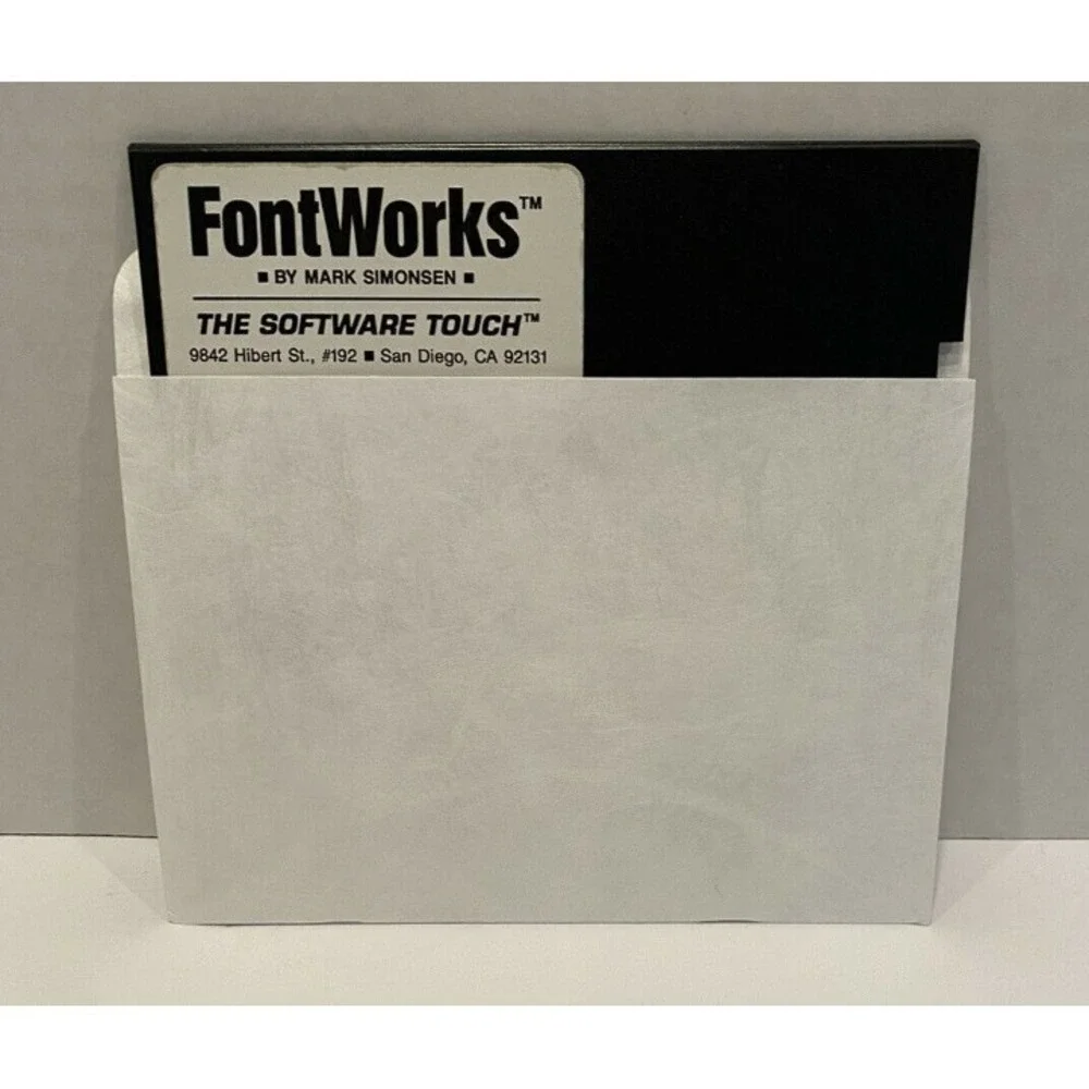 FontWorks Software Touch Apple II Mark Simonsen 1985 Floppy Disk